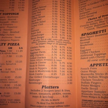 AJ's Pizzaria - Menu Pt 2/3 - Pizza Near Me - West Boylston, Massachusetts