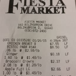 Proof of inexpensive  meats and produce.