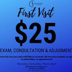 Cielo Chiropractic - First Visit is $25! No appointment necessary!
