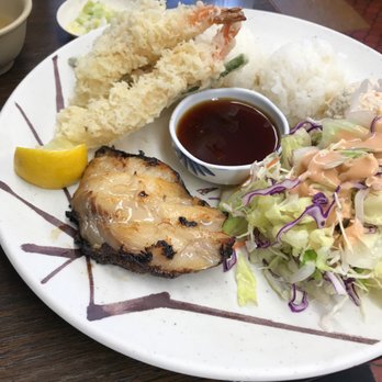 Kiku Ya - miso butterfish & tempura combo lunch special. - Japanese Near Me - Kaneohe, Hawaii Kiku Ya - miso butterfish & tempura combo lunch special. - Japanese Near Me - Kaneohe, Hawaii