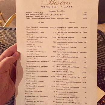 Tartine Bistro - Menu of the wines at the Tartine Bistro & Wine Bar - French Near Me - Rocky River, Ohio
