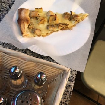 Cuts & Slices - Chicken and waffle slice (half of a slice) with the syrup drizzle - Pizza Near Me - Brooklyn, New York Cuts & Slices - Chicken and waffle slice (half of a slice) with the syrup drizzle - Pizza Near Me - Brooklyn, New York
