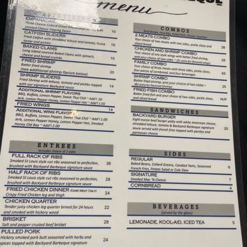 Backyard Barbeque - Menu - Barbeque Near Me - Freeport, New York