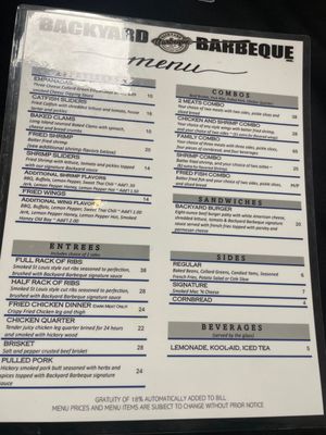 Menu photo 1 Backyard Barbeque Freeport, NY
