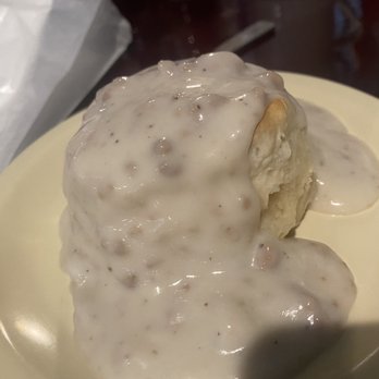 Meridian Street Cafe - Biscuit. I added gravy ($1) - Southern Near Me - Nashville, Tennessee Meridian Street Cafe - Biscuit. I added gravy ($1) - Southern Near Me - Nashville, Tennessee