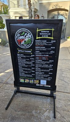 Menu photo 1 Sin City Tacos Las Vegas, NV