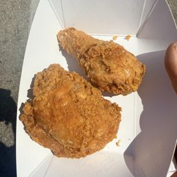 Perfect Fried Chicken.  You can't cook chicken better than this.