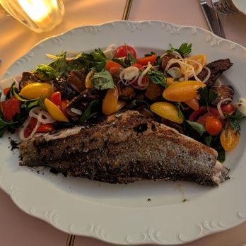 Funke - Branzino swordfish - Italian Near Me - Beverly Hills, California Funke - Branzino swordfish - Italian Near Me - Beverly Hills, California