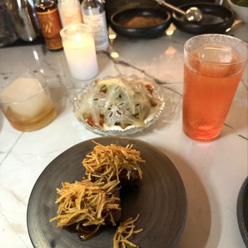 Little Big - Star Salad and Short Spaghetti Toast with Cacao and Strawberry Cocktails - Modern European Near Me - New York, New York