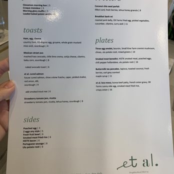 et al. - Breakfast menu - Breakfast & Brunch Near Me - Honolulu, Hawaii et al. - Breakfast menu - Breakfast & Brunch Near Me - Honolulu, Hawaii