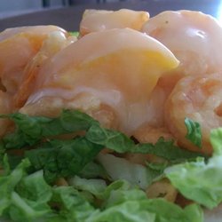 Fisherman Palace - Honey Jumbo Shrimps with Peaches and Cream