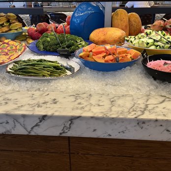 Fogo de Chão - Asparagus broccoli cucumbers red onions - Brazilian Near Me - Pasadena, California Fogo de Chão - Asparagus broccoli cucumbers red onions - Brazilian Near Me - Pasadena, California
