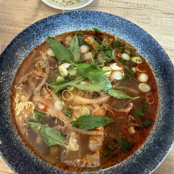 Viet Corner Restaurant - Beef Spicy Noodle Soup (Bun-Bo-Hue) - Vietnamese Near Me - Fairfax, Virginia