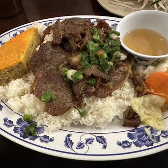 Pho Vinam - 61. Beef with Egg Loaf and Rice - Vietnamese Near Me - Riverside, California