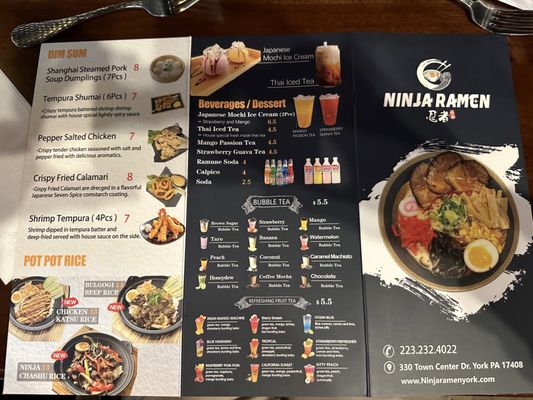 Menu photo 7 Ninja Ramen York, PA
