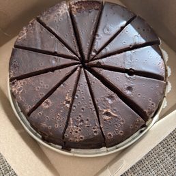 A Sachertorte that the baker said he makes on order