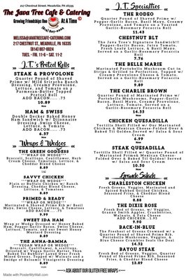 Menu photo 1 The Java Tree Cafe & Catering Meadville, PA