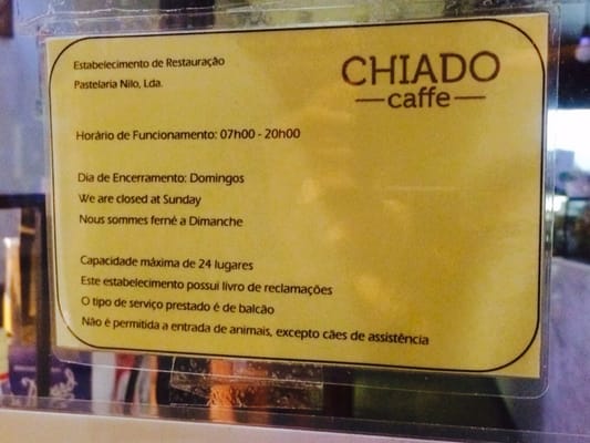 Menu photo 2 Chiado Caffe Lisbon, 11