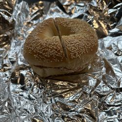 H & S Bagels - Sesame Bagel with Lox Cream Cheese. A great deal for $3.75.