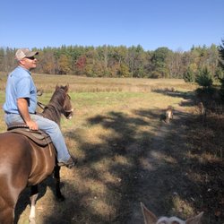 Mountain View Ranch - John and Ruger leading us on the trail