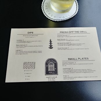 Checker Hall - Happy hour menu (food) - Mediterranean Near Me - Los Angeles, California