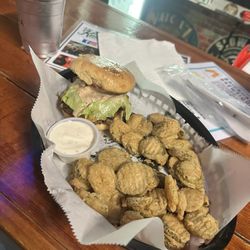 Brickhaus A Mississippi Brewtique - Smashburger and pickle fries!!!