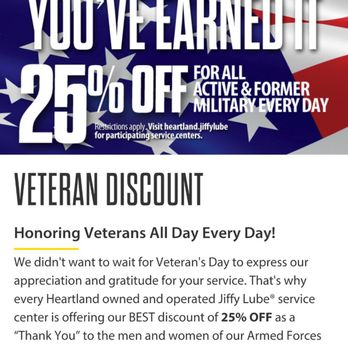 Jiffy Lube - Military discount. - Oil Change Stations Near Me - Henderson, Nevada Jiffy Lube - Military discount. - Oil Change Stations Near Me - Henderson, Nevada