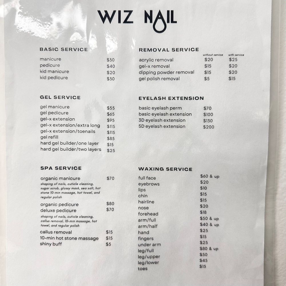 Wiz Nail - Price list - Nail Salons Near Me - Los Angeles, California Wiz Nail - Price list - Nail Salons Near Me - Los Angeles, California