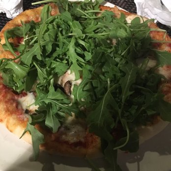 Flippers Pizza - Individual pie with chicken, arugula, and mushrooms - Pizza Near Me - Tampa, Florida Flippers Pizza - Individual pie with chicken, arugula, and mushrooms - Pizza Near Me - Tampa, Florida