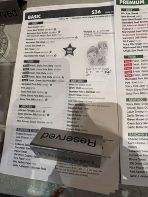 Menu photo 3 356 Korean BBQ & Bar Brea, CA