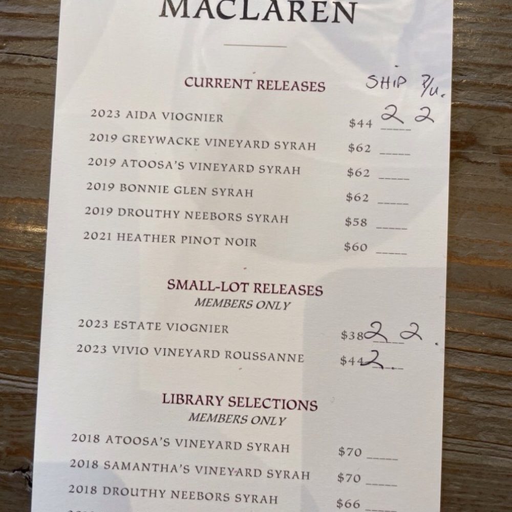 MacLaren - Wineries Near Me - Kenwood, California