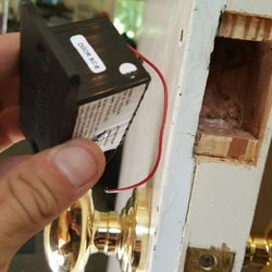 Regiment Security - Installing inductive power transfer for electric lock.