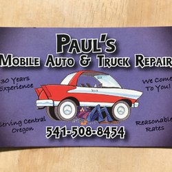 Paul's Mobile Auto & Truck Repair - Business Card