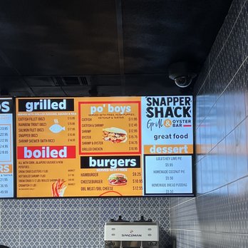 Snapper Shack - Menu - Seafood Near Me - Tishomingo, Oklahoma