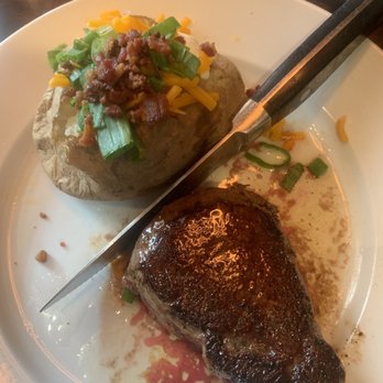 LongHorn Steakhouse - Best steak ever! Flo's filet & Loaded Baked potato! - Steakhouses Near Me - Marietta, Georgia