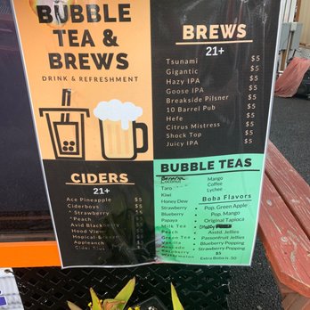 Bubble Tea & Brews - Menu - Street Vendors Near Me - Gresham, Oregon