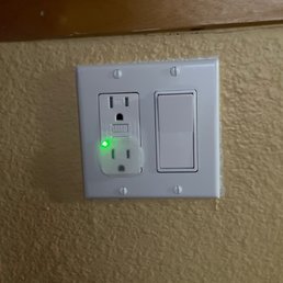 Replaced socket & light switch Replaced socket & light switch