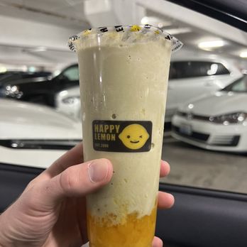 Happy Lemon - Mango Matcha - Bubble Tea Near Me - Bellevue, Washington