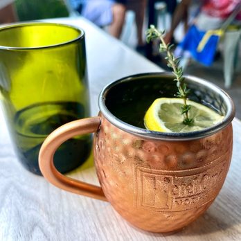 VAS Kouzina - Peach and Orange Blossom Mule - Greek Near Me - Alpharetta, Georgia