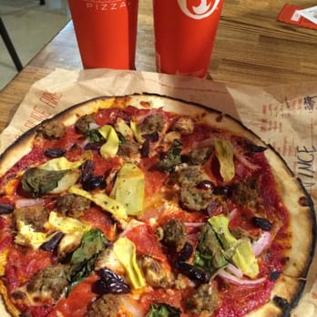 Blaze Pizza - Meat and veggies on gluten free crust - Salad Near Me - Monrovia, California Blaze Pizza - Meat and veggies on gluten free crust - Salad Near Me - Monrovia, California
