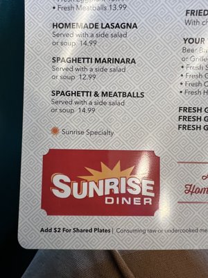 Menu photo 1 Sunrise Diner Cocoa Beach, FL Menu photo 1 Sunrise Diner Cocoa Beach, FL