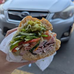 The 2 Boy's Smokehouse Meats & Deli - Ham sub on whole wheat