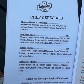 Dos Gordos Tacos & Tequila - Chef's specials on 8/24 - Tacos Near Me - Spokane, Washington Dos Gordos Tacos & Tequila - Chef's specials on 8/24 - Tacos Near Me - Spokane, Washington