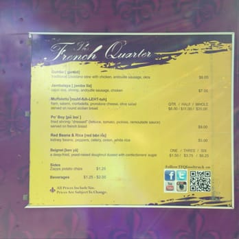 The French Quarter - Menu - Cajun/Creole Near Me The French Quarter - Menu - Cajun/Creole Near Me