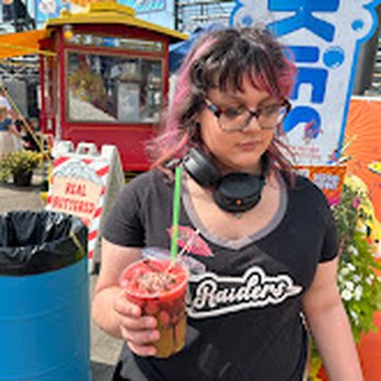 Wisconsin State Fair - Dubai Chocolate Strawberry Smoothie. Meh, especially for $15. - Festivals Near Me - West Allis, Wisconsin