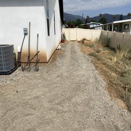 Side yard before Side yard before