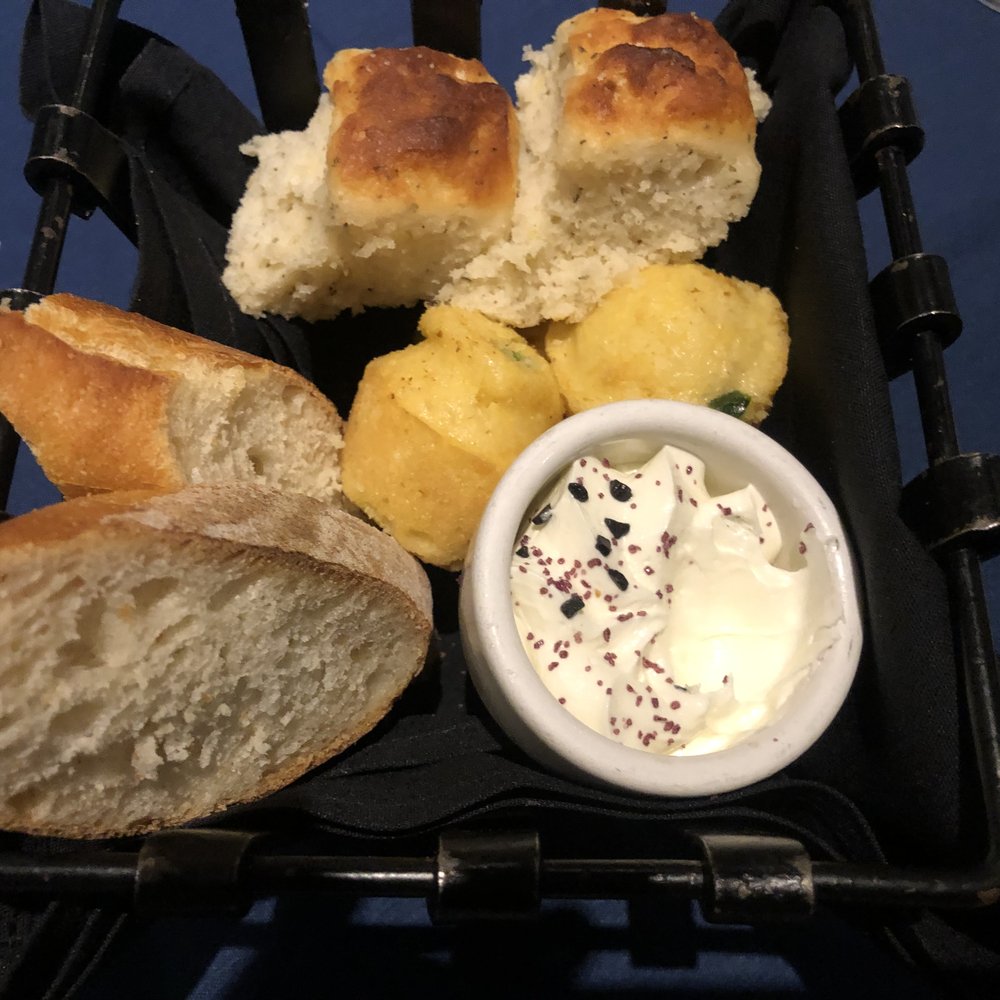 Pamplemousse Grille - Butter and bread selection. - New American Near Me - Solana Beach, California Pamplemousse Grille - Butter and bread selection. - New American Near Me - Solana Beach, California