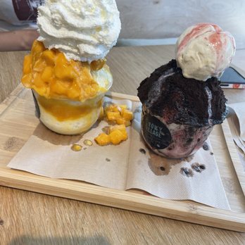 Snowy Village - Mango and piggy bar - Shaved Ice Near Me - Seattle, Washington Snowy Village - Mango and piggy bar - Shaved Ice Near Me - Seattle, Washington