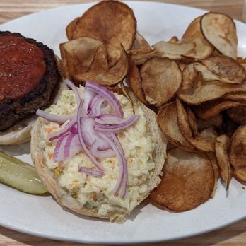 Cagney's Kitchen - Strangely the Carolina burger had no cheese. The chili also tasted like spaghetti sauce as it was sweet. - New American Near Me - Greensboro, North Carolina