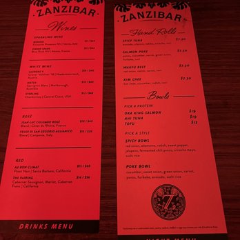 Zanzibar - Menu - Tiki Bars Near Me - Austin, Texas